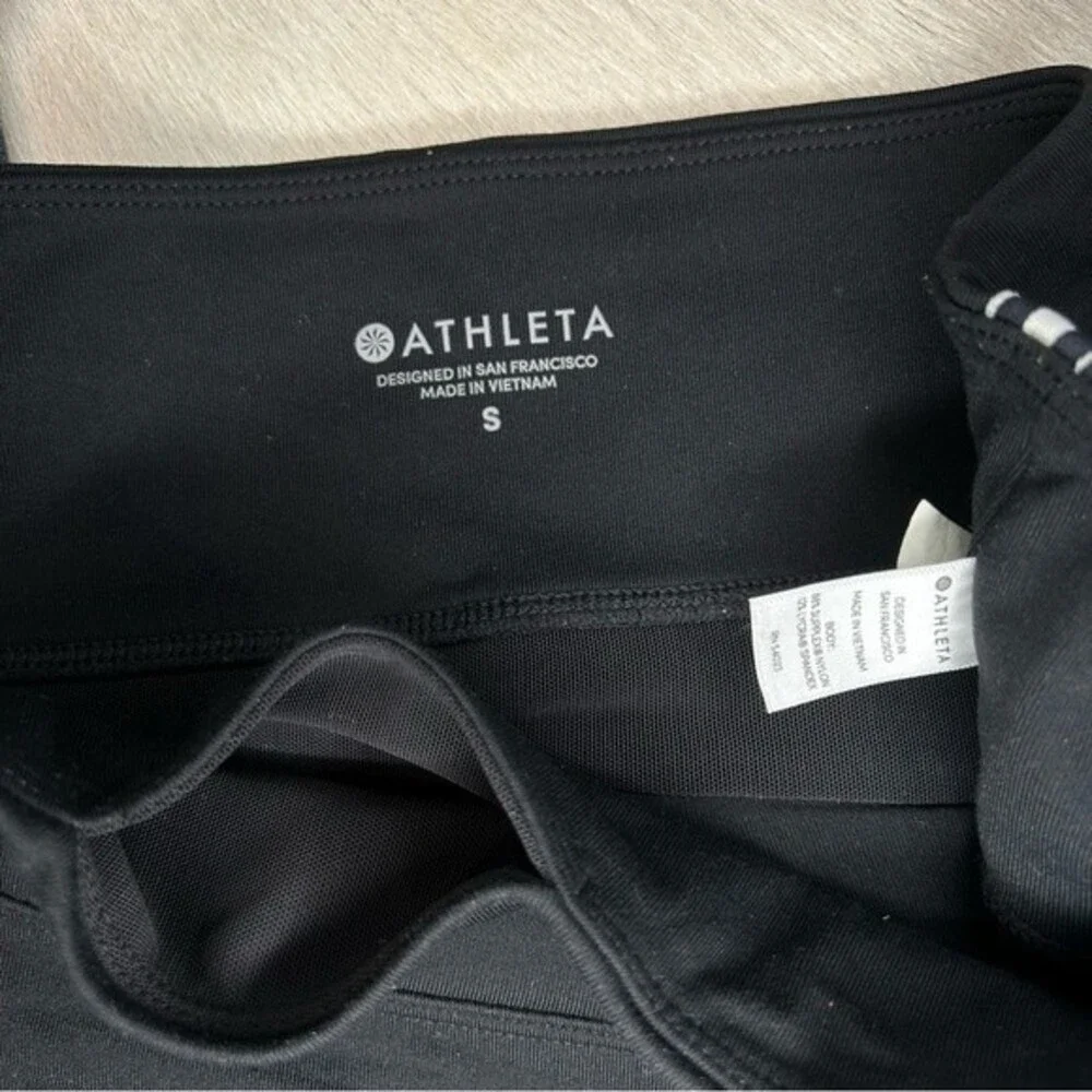 Athleta Track Tux Tight black & white athletic leggings women’s size small